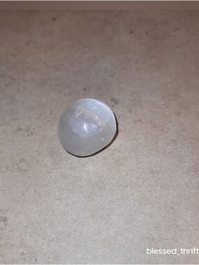 Polished White Selenite Palm Stone Crystal/Worry Stone for Meditation & Cleanse